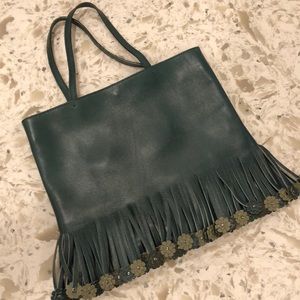 Small evergreen Alaia bag